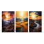 «Vangogh Village At Sunset I», 3 pièces sur toile-2024579348-2024579373