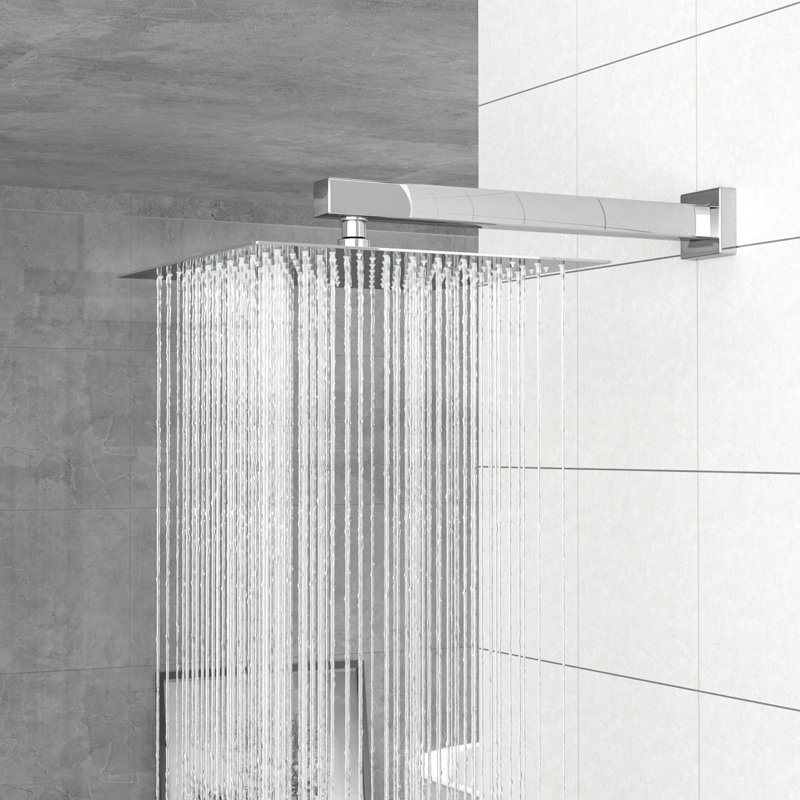 Wall Mounted Square Shower With Dual 10 Inch Head Valve -