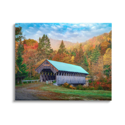 " Woodland Covered Bridge Mountain Foliage " by Rick Berk