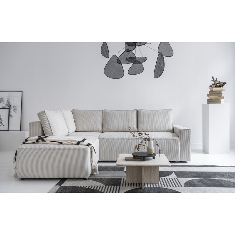Brave Dave Corner Sofa L Shape, Beige, Left Hand Facing