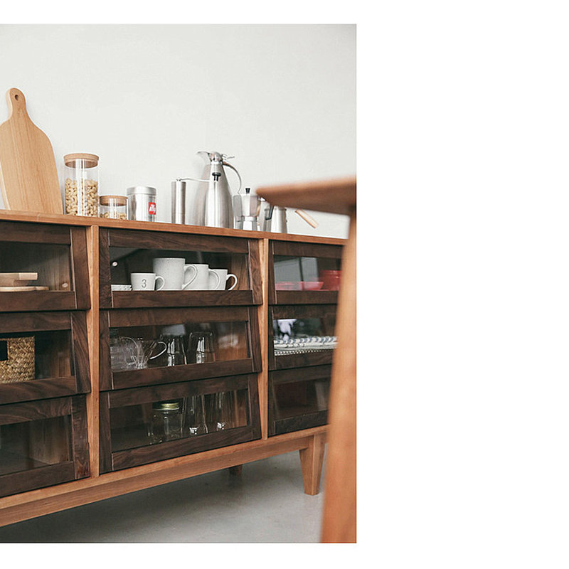 Buffet transparent avec rangement