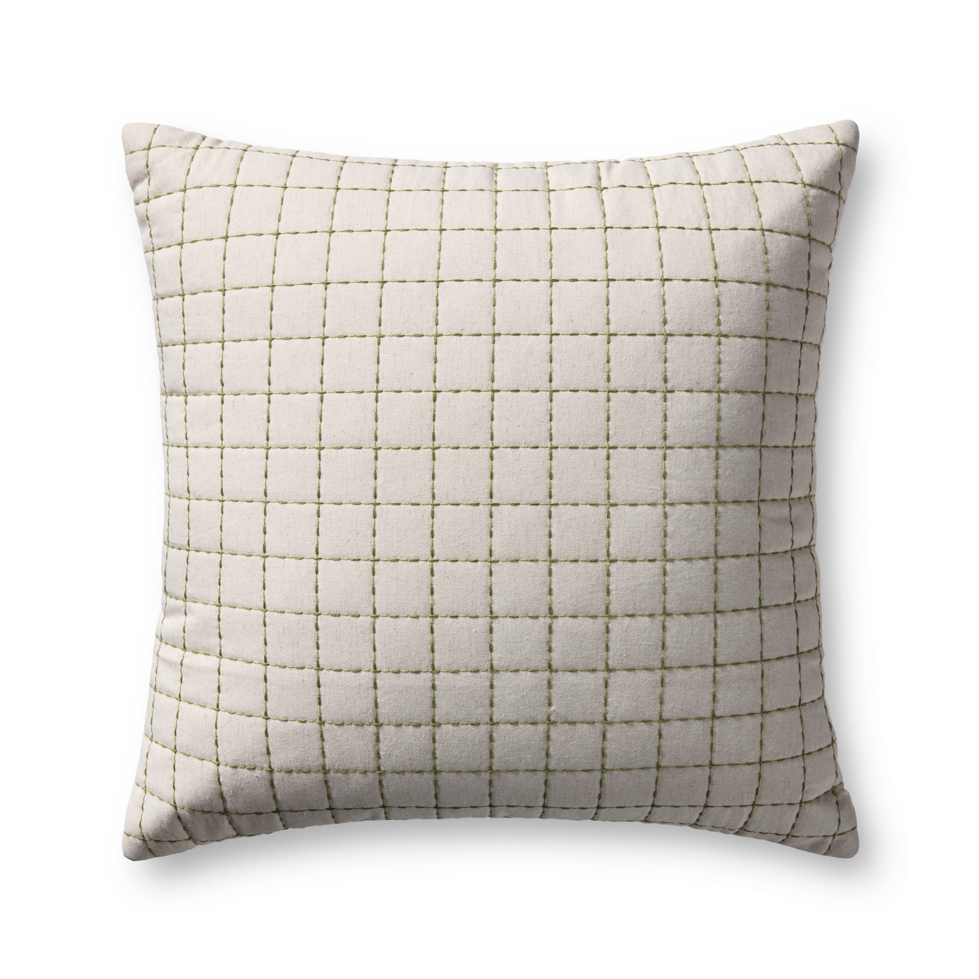 Magnolia Home by Joanna Gaines x Loloi Hattie Accent Pillow, Down / Feather, Square 22"