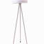 Lampe sur pied en métal de 59 po de hauteur, traitement de surface blanc, design moderne-194321775