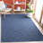 Batum Hand Loomed Wool/Cotton Rug in Blue/Navy-1140282679