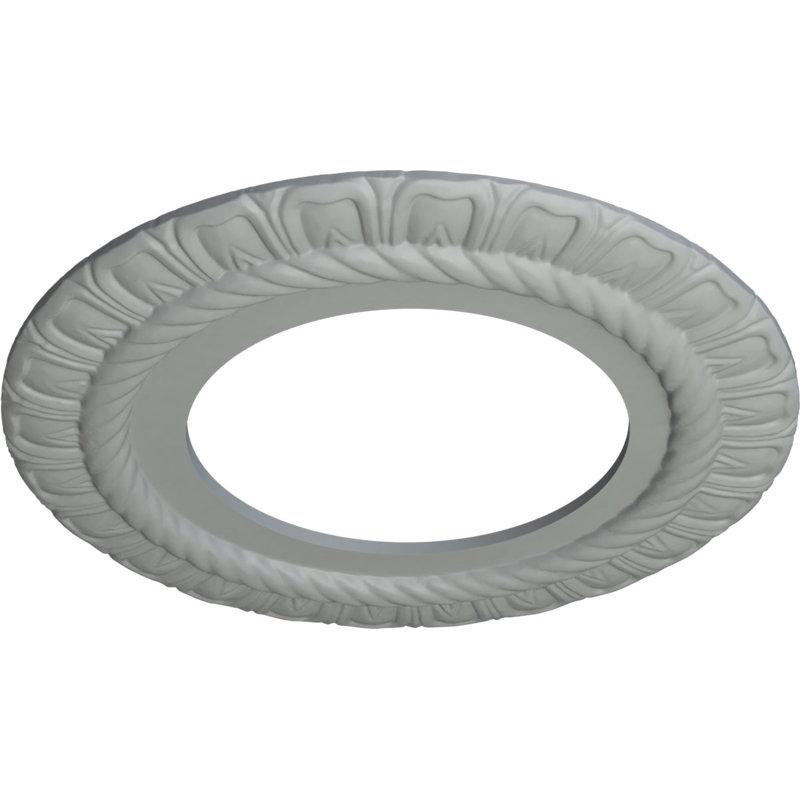 Endurathane Claremont Ceiling Medallion, 10 5/8"OD x 5 3/4"ID x 1/2"P (Fits Canopies up to 7"), Factory Primed, Primed