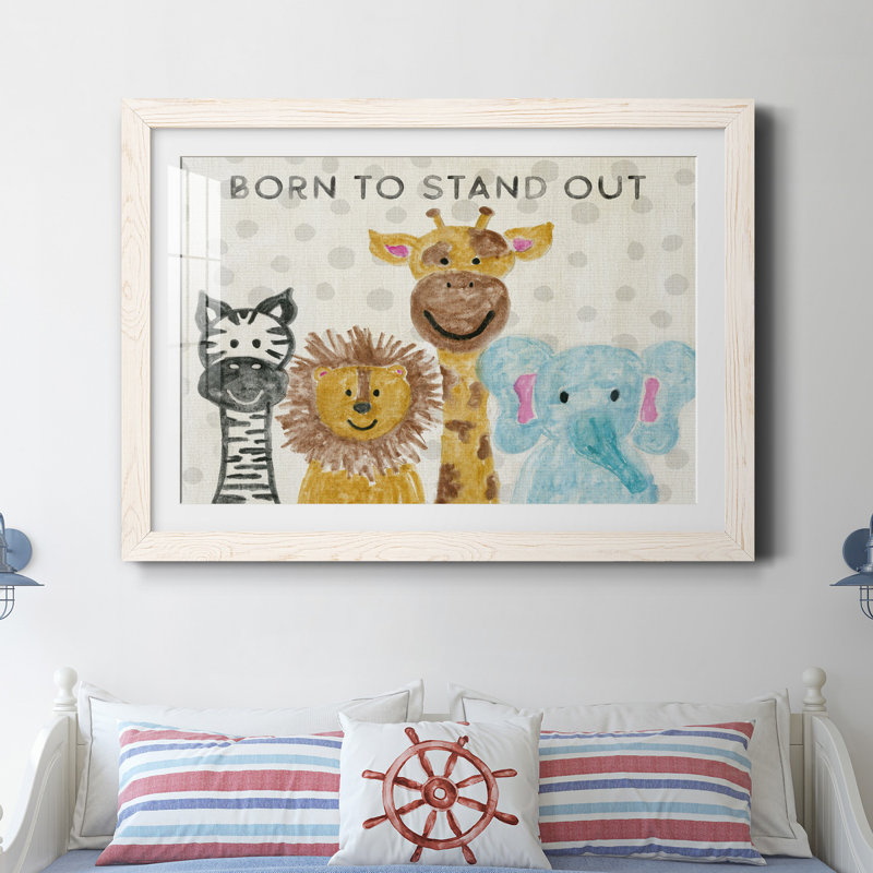 «Born to Stand Out» - Impression sur papier encadrée, H 37,5 po x l 27,5 po x P 1,5 po, Papier encadré blanc