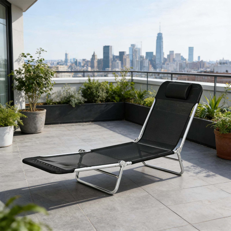Fauteuil de bronzage pratique, méridienne pliante
