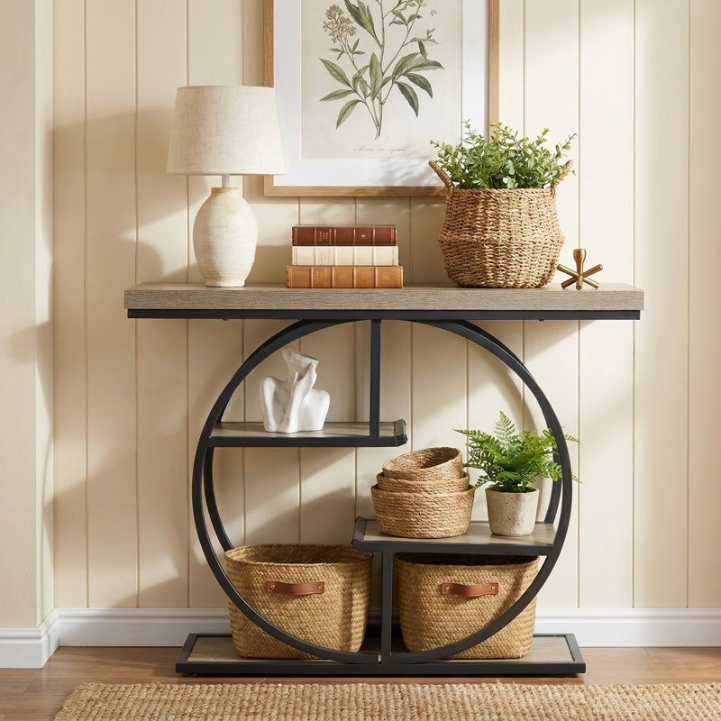 9.8cm Console Table, Grey