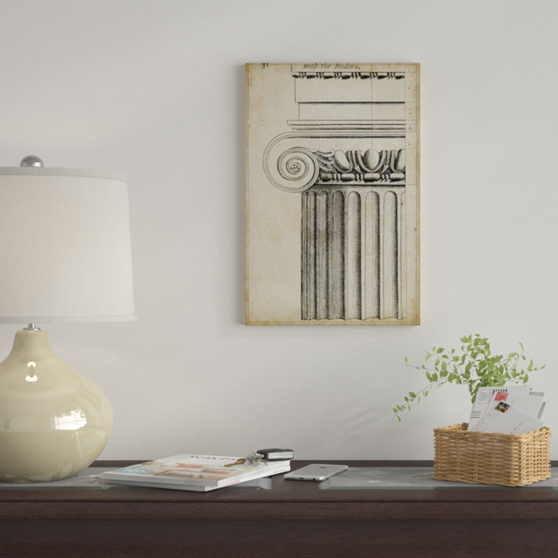 « architectural composition i », impression sur toile, H 18 po x l 12 po x P 1,5 po, Pas de tapis, Toile tendue