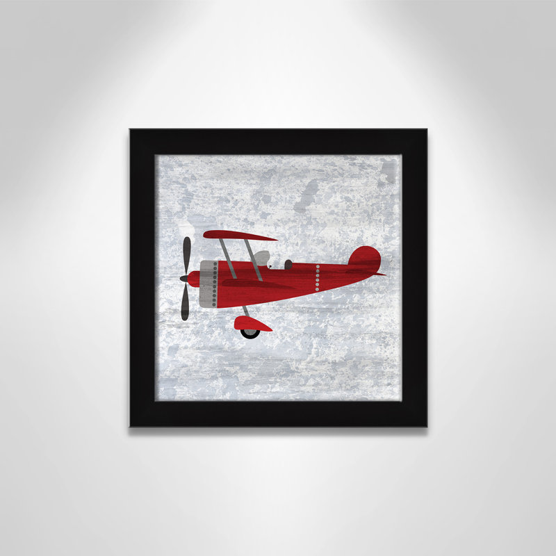 Impression sur papier rouge 2, Encadré plat noir, H 12 po x l 12 po x P 0,6 po
