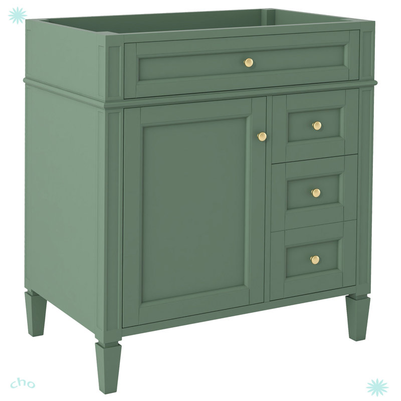 Meuble-lavabo de 30 po sans lavabo supérieur, Vert