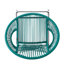 De 2 tabourets de bar sarcelle, matériau, design ergonomique confortable, art tissé élégant, pour sièges de jardin et de cuisine rustiques, motif complexe, contemporain