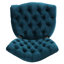 2 chaises bleu sarcelle foncé - structure en bois et chaises en velours captivantes (2)