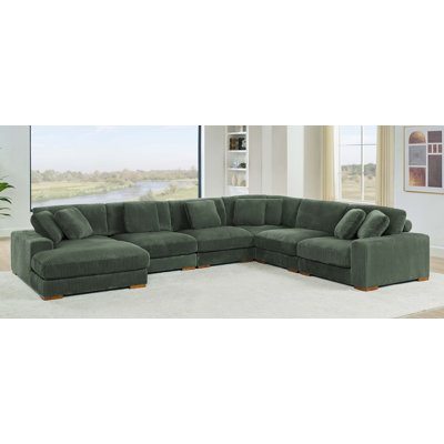 Canapé modulaire Amritbir de 157,5 po de largeur faisant face à la droite