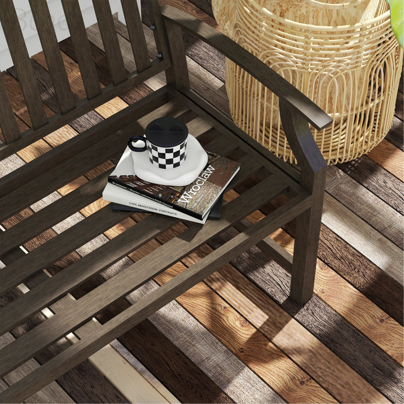 Milahn Steel Bench, Brown