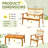 4 Piece Outdoor Seating Group with Rectangular Solid Wood Table-5497869