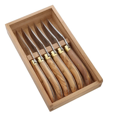DEGRENNE Paris Laguiole 6 Piece Stainless Steel (18/10) Steak Knife Set