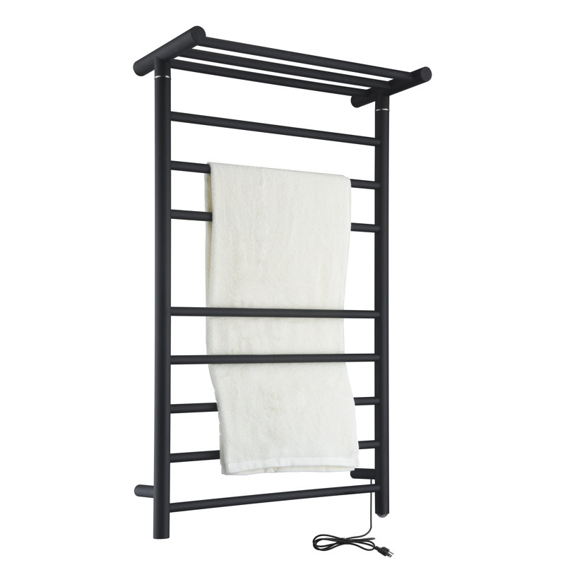 Matte Black Stainless Steel Wall Mounted Towel Warmer