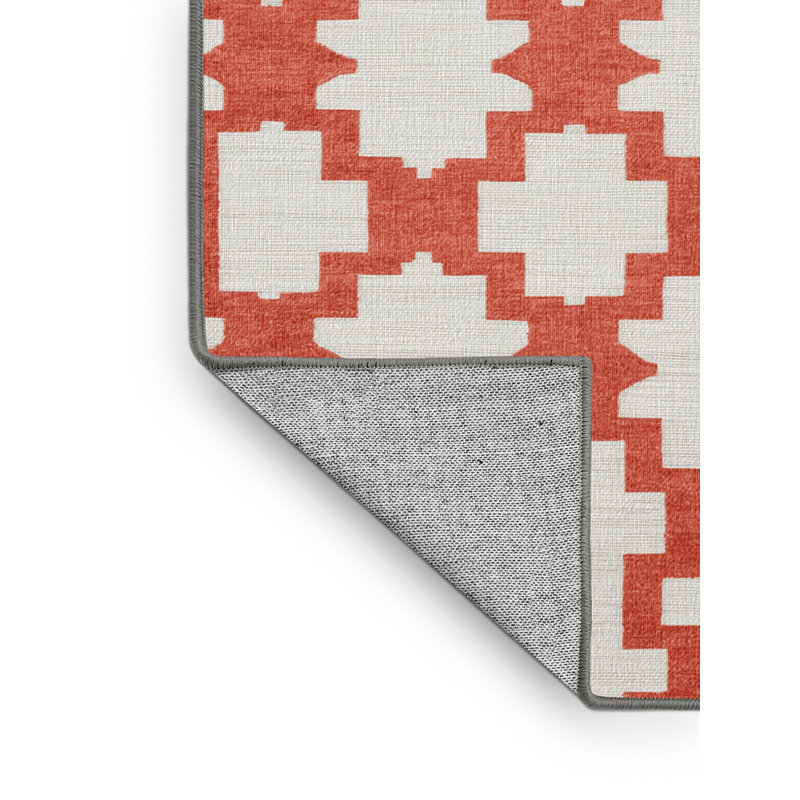 Machine Washable Trellis Gray Area Rug, Tapis de couloir 2 pi x 4 pi