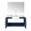 Bleu marine 36 po Meuble-lavabo X 22 avec comptoir en marbre, robinet, miroir à DEL - comptoir de salle de bain Scratch et fonctionnel-392765515