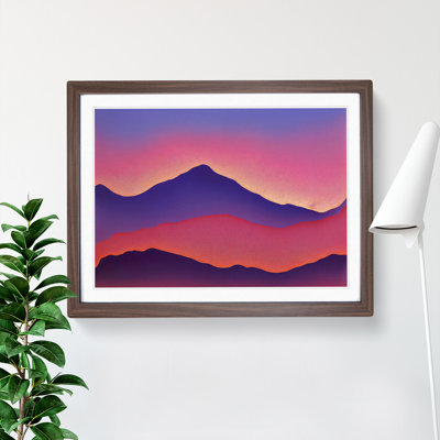 Ethereal Abstract Mountains - Framed Print