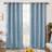 100% Blackout Curtains, Double Layer Window Drapes with Flower Pattern (Set of 2)-311169719-311169718