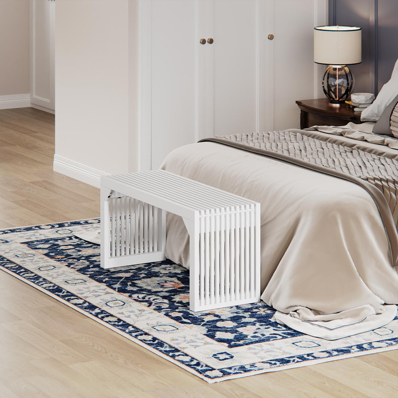 Dining Bench for Entryway, White