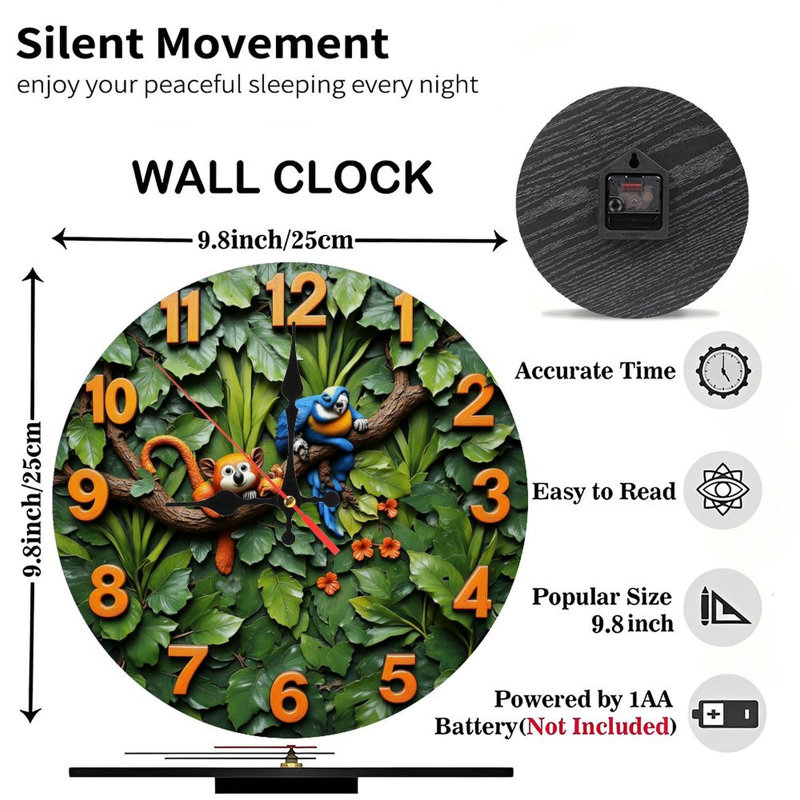 Horloge murale colorée