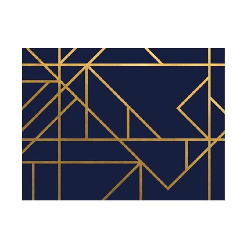 Gold Navy And Lines III Print by Guseul Park, Gild Gold, 36" H x 48" W