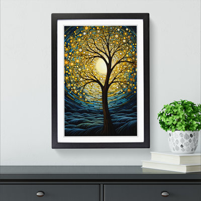 Tree Art Deco Art - Framed Print