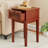 Elegant Wooden Lattice Side Table with Drawer