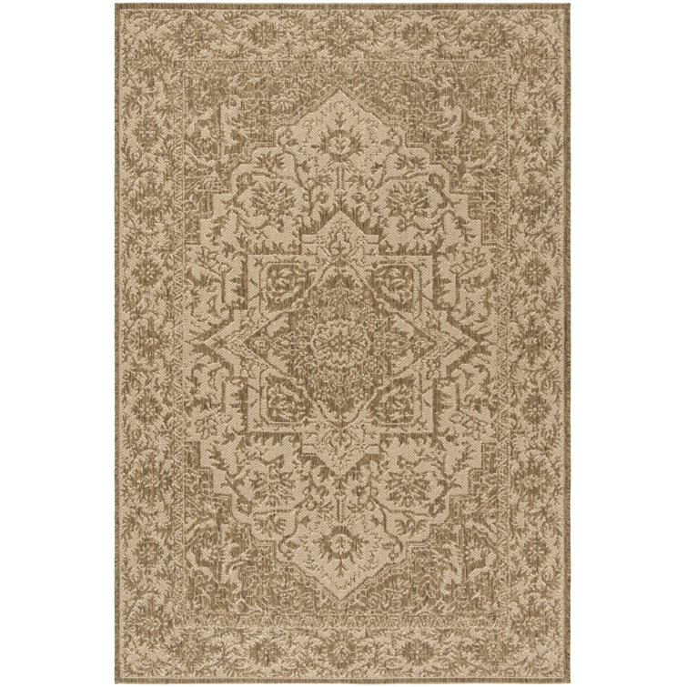 Kirkendall Geometric Hand Woven Indoor / Outdoor Area Rug