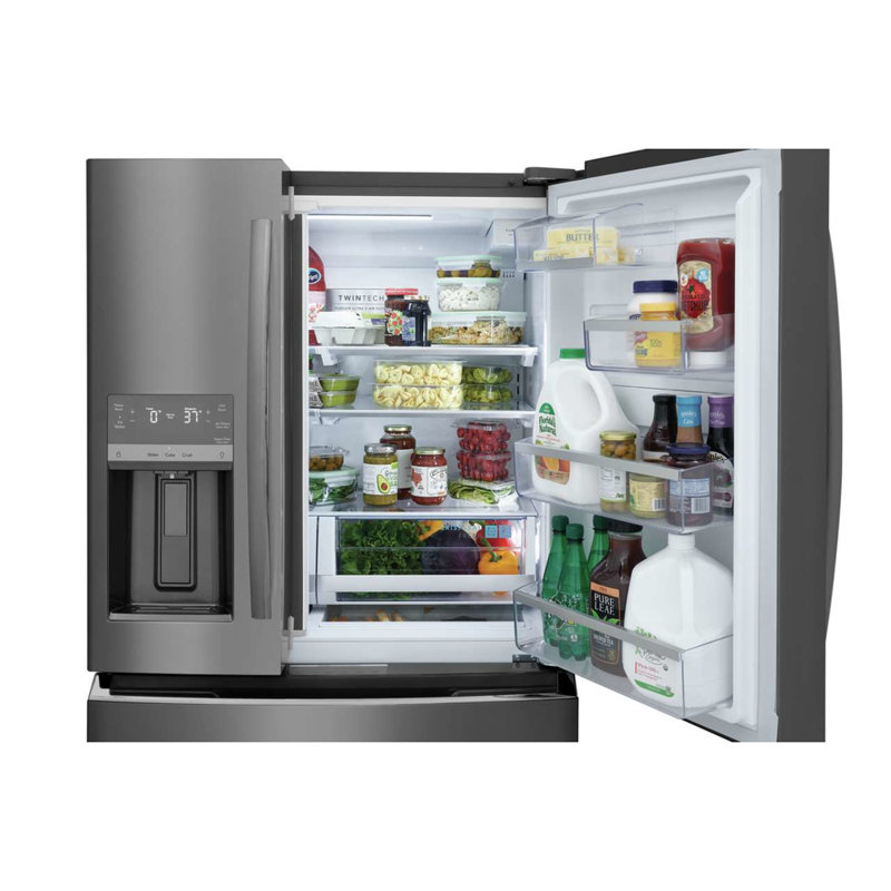 Frigidaire Gallery 36" x 29.5" French Door 21.5 cu. ft. Energy Star Refrigerator, Black