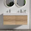 Meuble-lavabo flottant mural 48 po avec lavabo à quartz-888931154