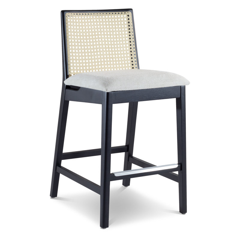 Mag Cane Bar & Counter Stool, Counter Stool (25.5" Seat Height), Light Gray/Ebano/Natural