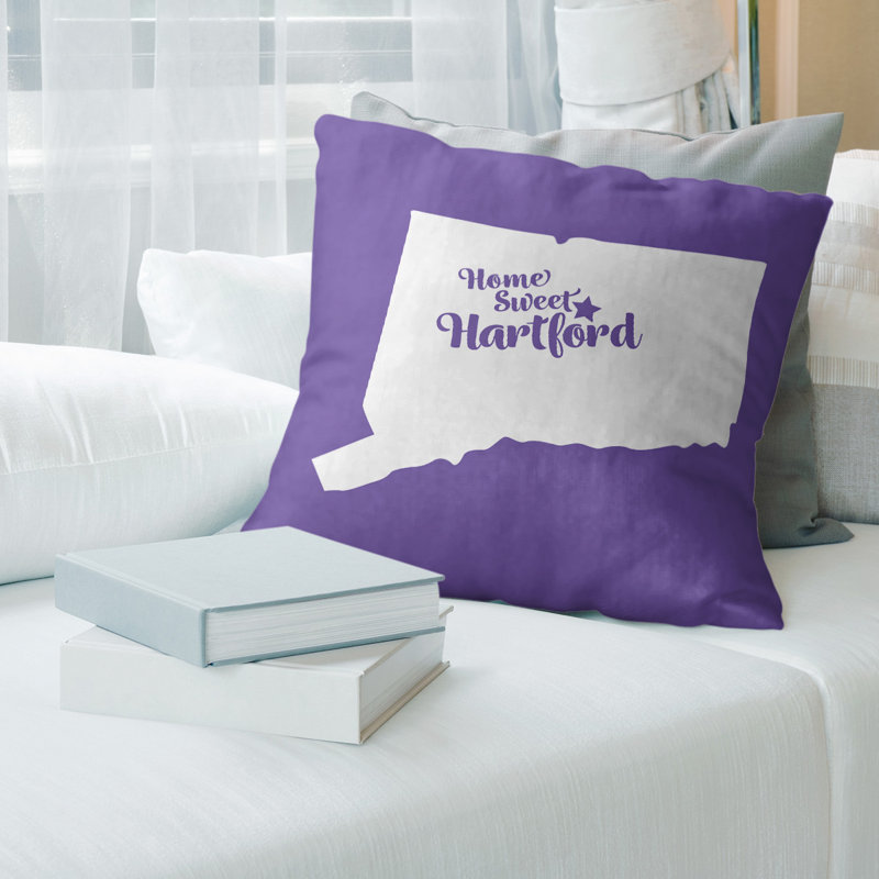 Coussin connecticut, 26 po x 26 po, Mauve, Hartford