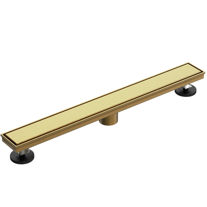 24" W Linear Shower Drain Trim, Brushed Gold