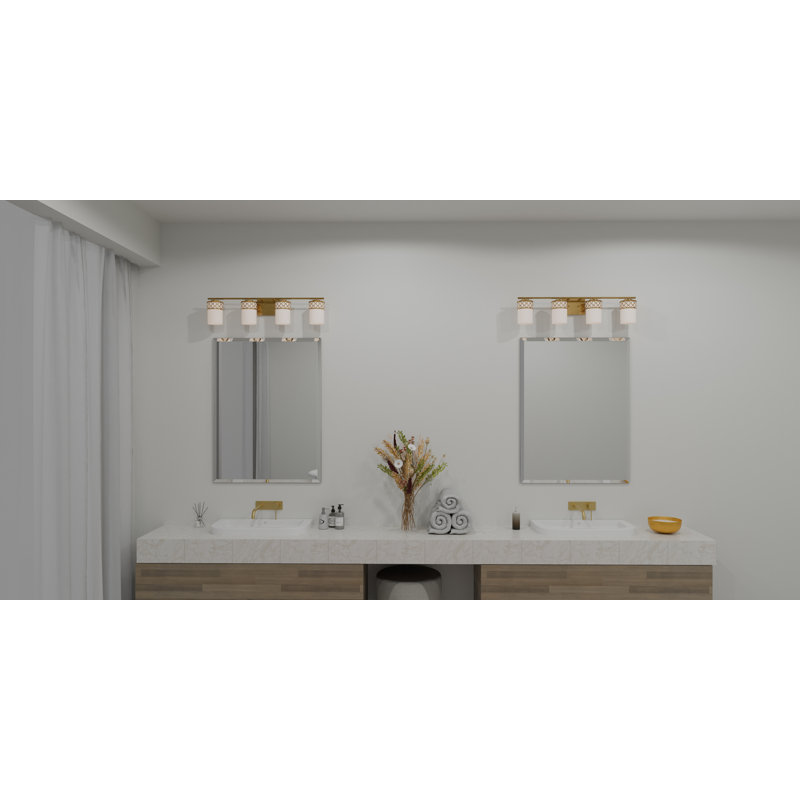 Applique murale pour salle de bain 4 lumières Jamaa