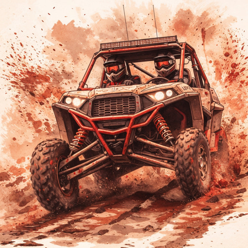 Coussins décoratifs Off Road, 18 x 18 inches, Brun clair foncé / pêche clair
