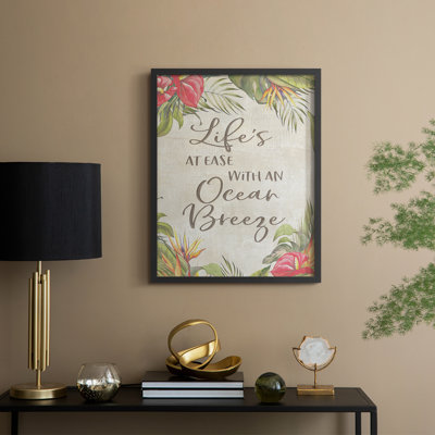 Life's At Ease Framed Print - Solid Wood