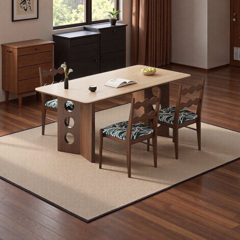 Table de salle à manger Minimalist Elegance, H 29,52 po x l 70,86 po x P 35,43 po, 7 pièces : table, 6 chaises
