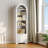 71" Arched Cabinet Bookcase with Drawer and Shelves