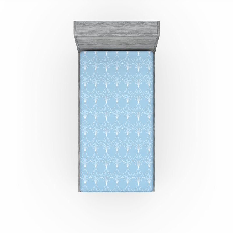  Ensemble de draps-housses pour chambre d'amis, Simple TG, Bleu clair / blanc