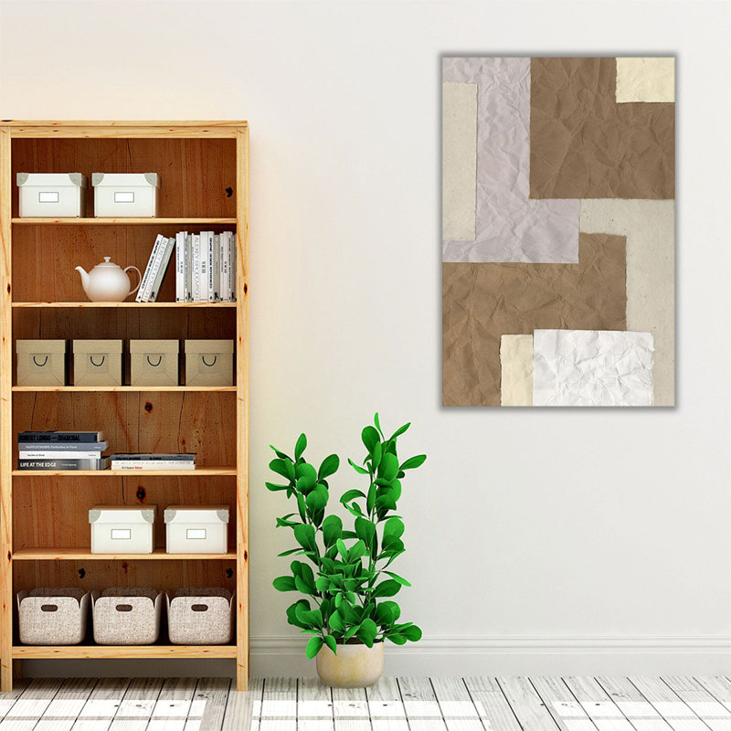 «Parchment Composition II», reproduction d'art sur toile, H 18 po x l 12 po