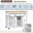 Kitchen Island With Extendable Dining Table, Internal Storage Rack, Power Outlet, 2 Drawers, 2 Cabinet And Open Shelves-2140666959
