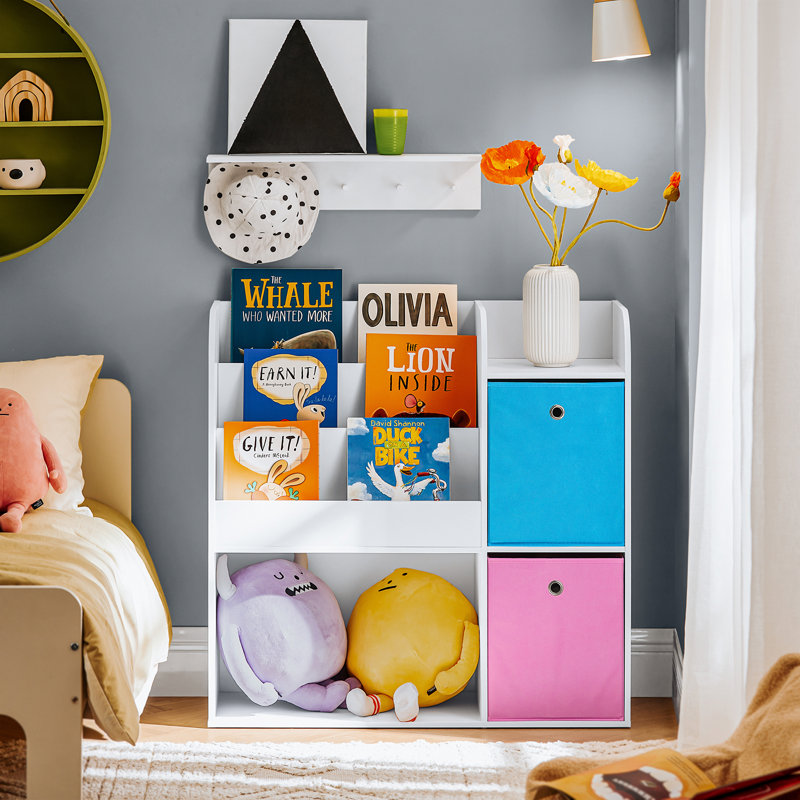 Fogg 89cm W Toy Storage, White/Blue/Pink