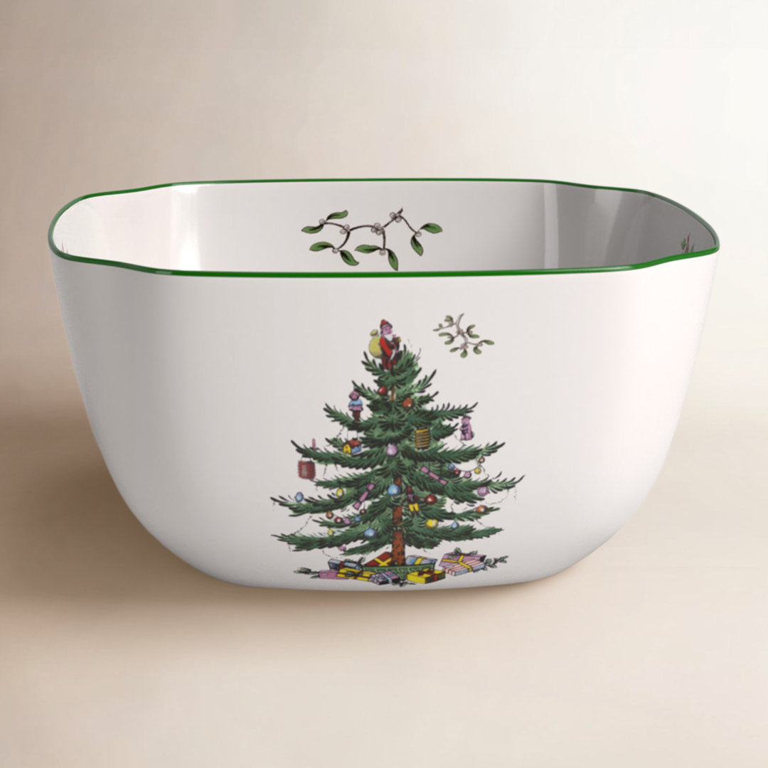 Spode Christmas Tree Large Square Bowl 10" Spode
