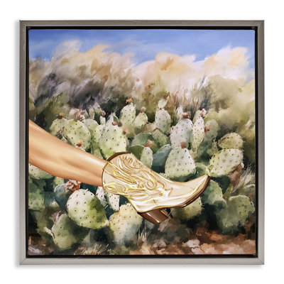 Cowgirl Boot & Cactus