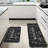 Set of 2 Kitchen Kitchen Mats Black Kitchen Pantry