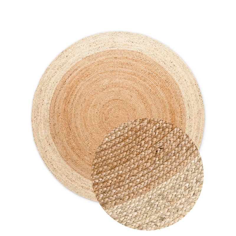 Jutta - Round Jute Rug by Hanse Home - Natural Rug, 100% Jute, Handwoven Boho for Living Room, Bedroom, Dining Room, Hallway